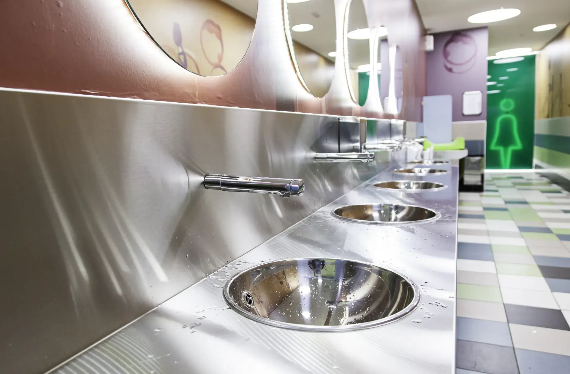 Commercial restroom plumbing in the Bronx by Milan Design Construction