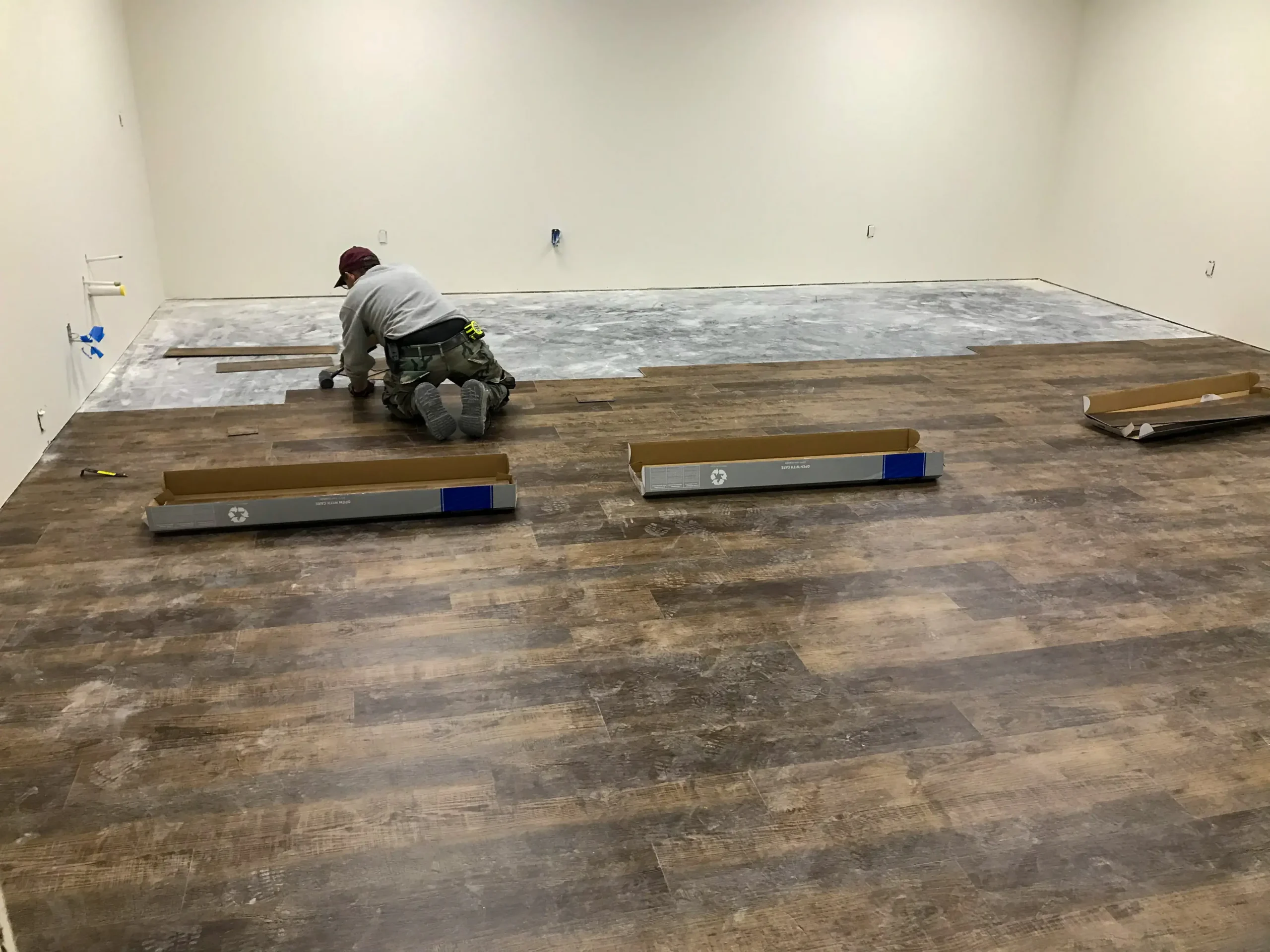 Vinyl plank flooring install in Queens by Milan Design Construction