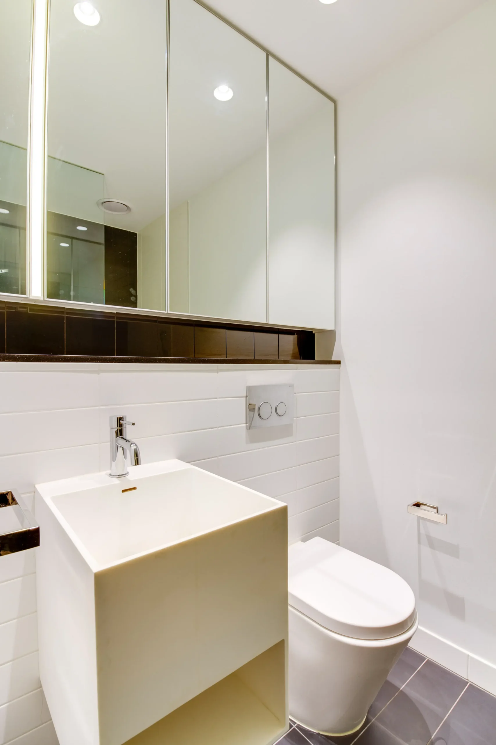 Powder room remodel in Staten Island by Milan Design Construction