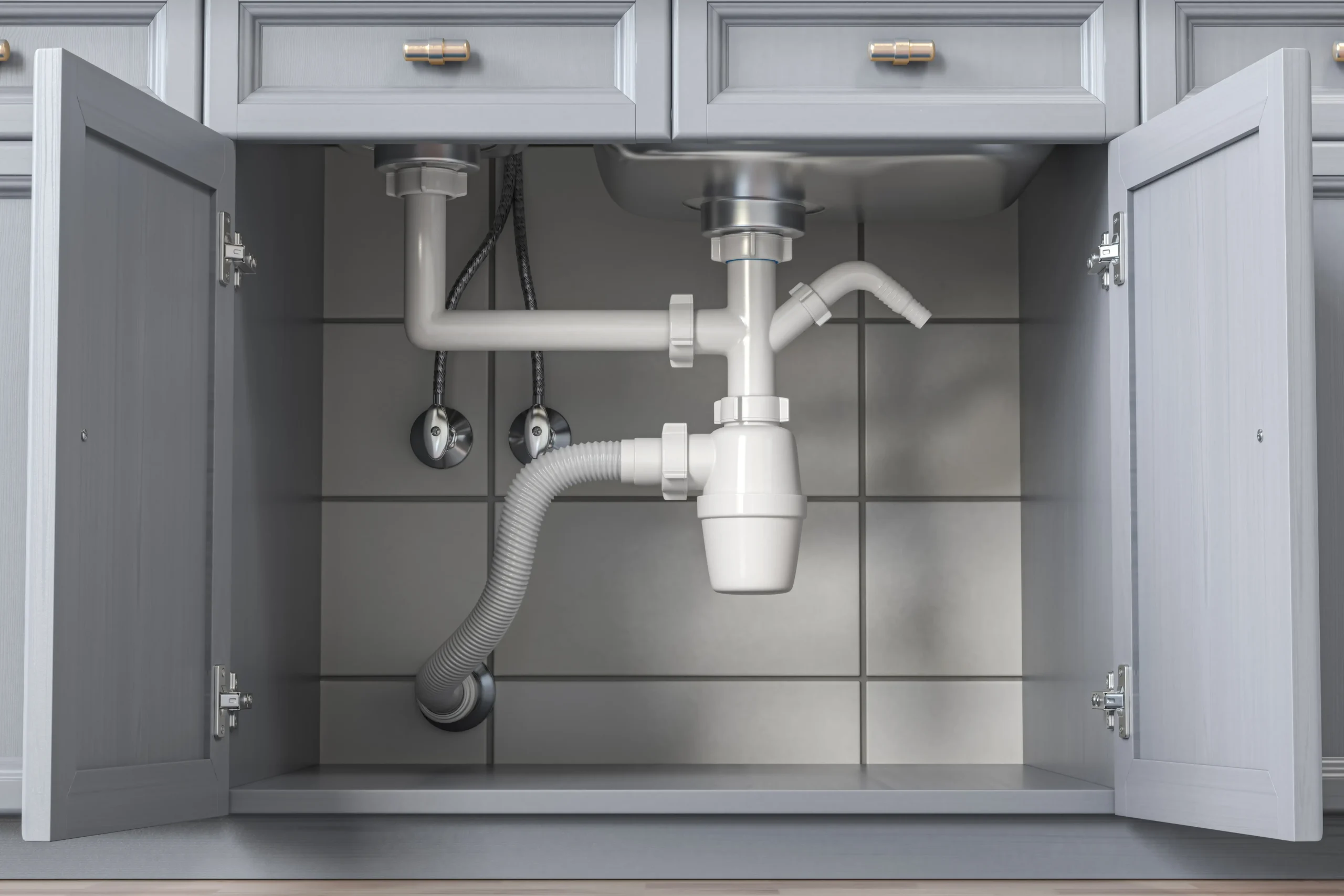 Kitchen plumbing rough-in in Manhattan by Milan Design Construction